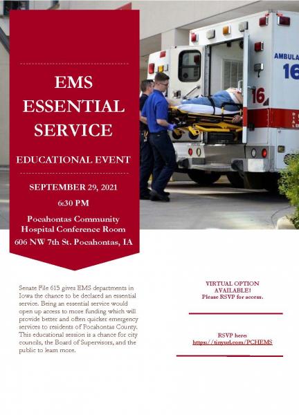 EMS Essential Service - Educational Event